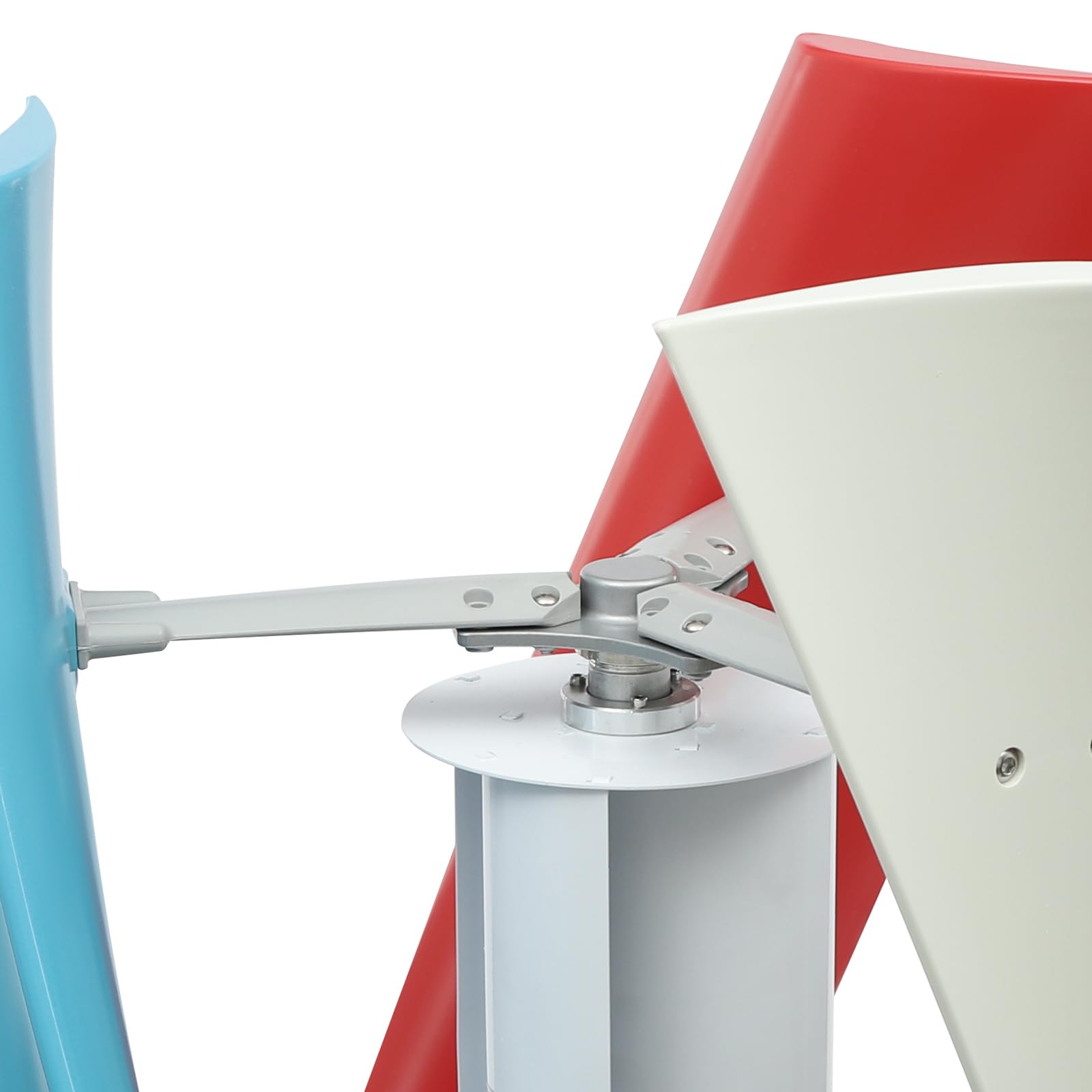 100W 45m/s Vertikale Windkraftanlage mit Hilfswindrad,IP67 Windturbinen Generator mit 2,5m/s Start-Windgeschwindigkeit,30dB 4 Flügel Wind Turbine Windgenerator für Camper & kleine Betriebe (12, Volt)