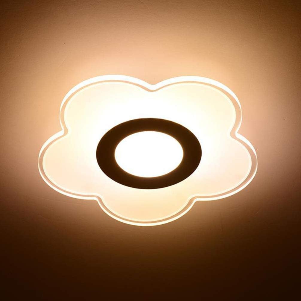 Uonlytech Modern Shape Corridor Light LED Ceiling Light Wall Lamp Acrylic Flush Mount Lighting Fixture for Home Hotel (8W, 12CM, Warm Light)