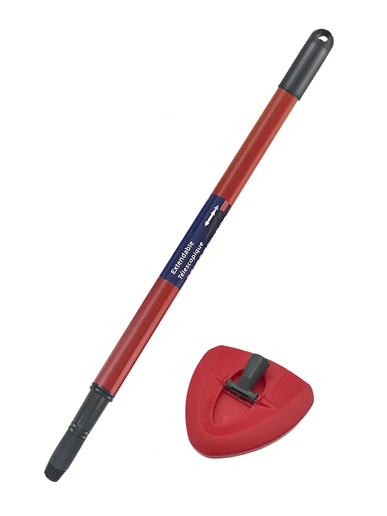 1*Extendable Spin Mop Handle + 1*Triangle Base Compatible With O-Cedar And Vileda, Replacement Parts Fits For 1 Tank System