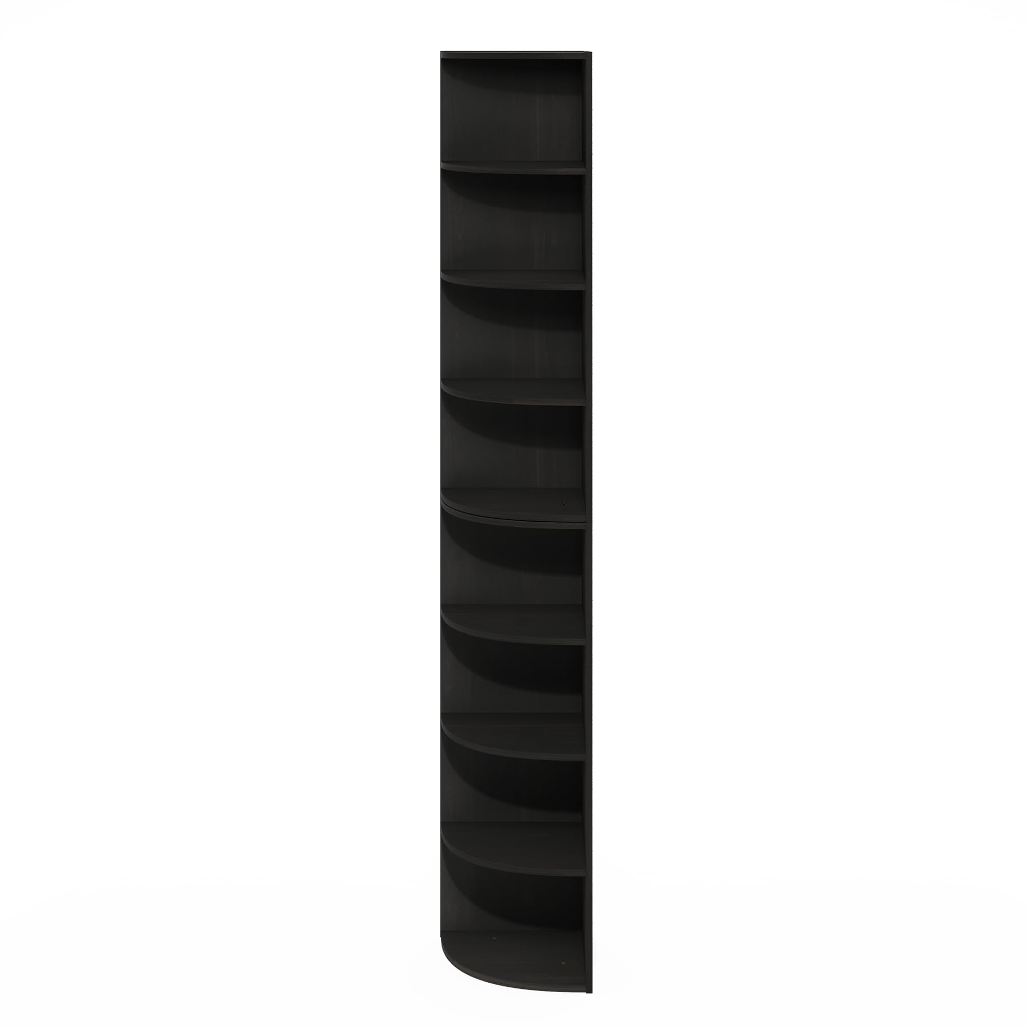 Furinno ECON Estantería Esquinera De 8 Niveles para Libros, Ideal para Organizar Y Almacenar En Sala De Estar Y Oficina En Casa