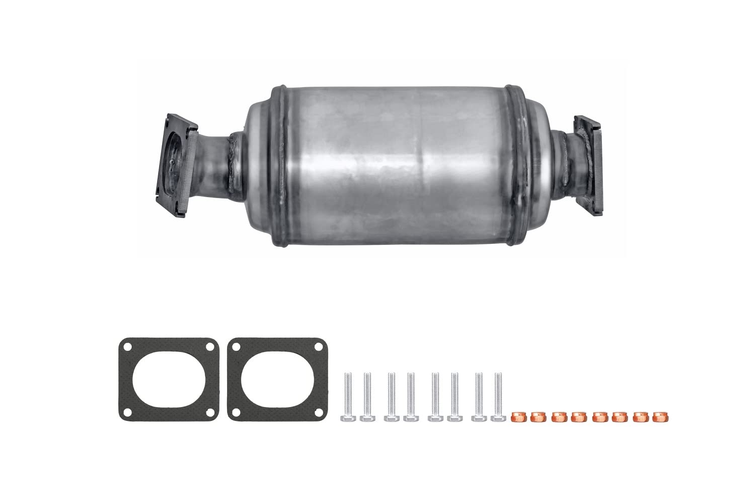 HELLA 8LG 366 070-141 Filtro partículas diesel - Easy2Fit Kit - Euro 4 - 1 pieza - Juego con accesorios de montaje - cordierita (principalmente tráfico de larga distancia)