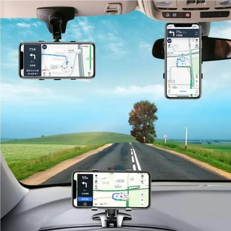 Supporto for telefono, cruscotto universale a 360°, supporto for auto con rotazione a 360 gradi for smartphone da 4 a 7", presa solida e senza ventosa.(1PCS)