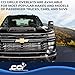 CCI Grille Insert GI208BLK, Tape-On Overlay, 4 Piece, Gloss Black, ABS Plastic, Fits 2024-2025 Chevrolet Silverado 2500/3500 HD