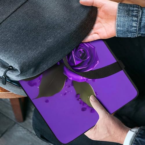 Pochette PC 17 pouces motif rose violet contre chocs et rayures