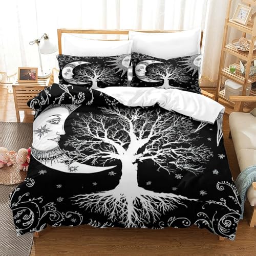 Housse de couette lune 3D抗皱透气超软单人被套 microfibre résistante avec fermeture éclair