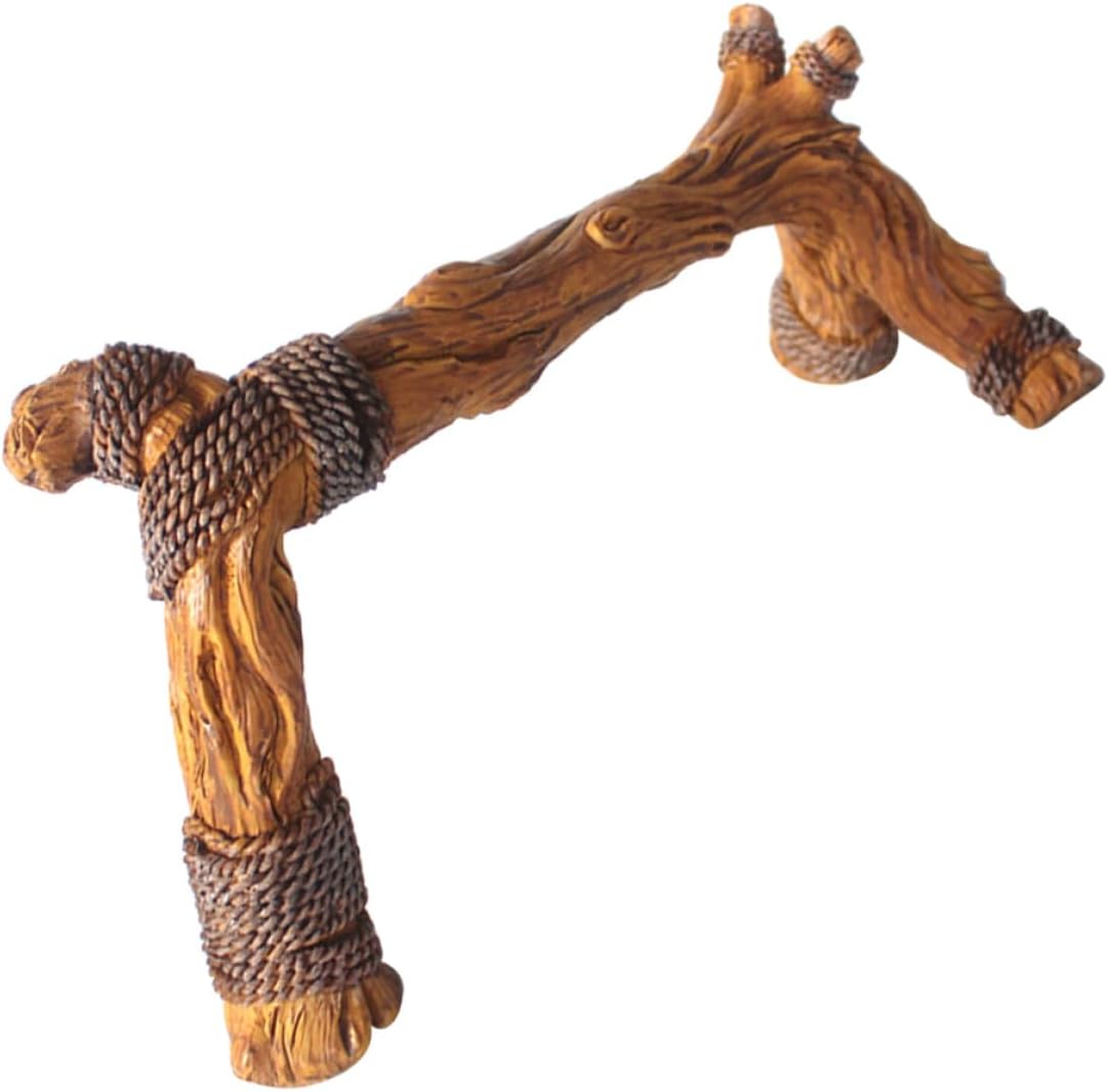 SEWACC Reptile Climbing Branch Driftwood Decor Resin Wood Pole for Terrariums Aquarium Habitat Snake Tank Accessories