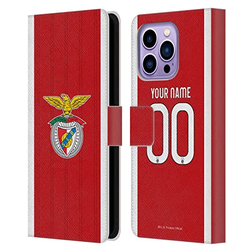 Coque en cuir S.L. Benfica pour iPhone 14 Pro Max personnalisable style Maillot Domicile 2022/23