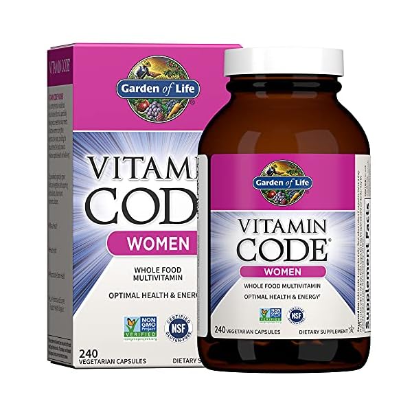 Garden-of-Life-Multivitamin-for-Women-Vitamin-Code-Womens-Multi-240-Capsules-Whole-Food-Womens-Multi-Vitamins-Iron-Folate-not-Folic-Acid-Probiotics-Vegetarian-Supplements-for-Womens-Energy Garden of Life Multivitamin for Women, Vitamin Code Women's Multi - 240 Capsules, Whole Food Womens Multi, Vitamins, Iron, Folate not Folic Acid & Probiotics for Womens Energy, Vegetarian Supplements