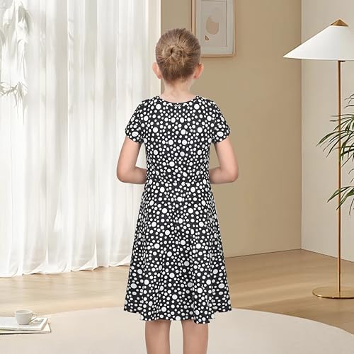 Sunny Fashion Girls Dress Short Sleeve Casual Summer Sundress4