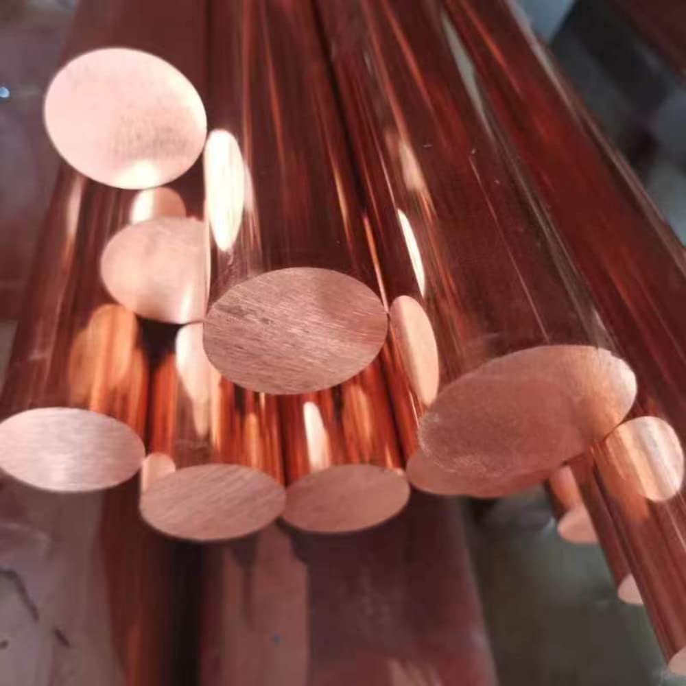 SUNCN 純銅ラウンド棒 (直径2mm～80mm) 切り売り 銅材 真鍮 金属クラフト DIY 工作 素材 (75mm-200mm