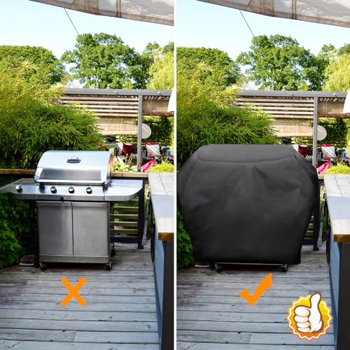 Raweao Gasgrill Abdeckhaube für Enders Chicago 3/Chicago 3R Turbo/Brooklyn Next 3, Wasserdicht Wetterfest Grill Abdeckplane, 500D Oxford Grillabdeckung Zubehör, TH-4