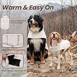 VIVAGLORY Softpad Wintermantel Hund, Hundemantel Fleecemantel Hund, Fleecejacke mit Bauchschutz, Fleece Reflektierend Verstellbar Softshell, XXS, Beige