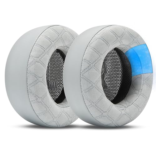 WC FreeZe V2 Virtuoso Max - Cuscinetti auricolari in gel rinfrescante per Corsair Virtuoso Max di Wicked Cushions | Comfort estremo, nuovo tessuto rinfrescante FreeZe V2, extra spesso | Silver