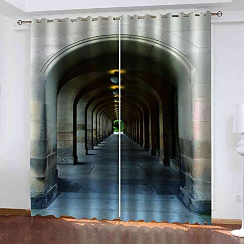 Rideaux occultants d'enfant 3D impression architecturale 100% polyester - 2