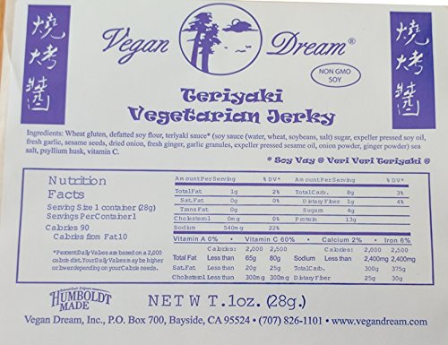 Vegan Dream Jerky - Sampler Variety, 8 Pack #TOP4