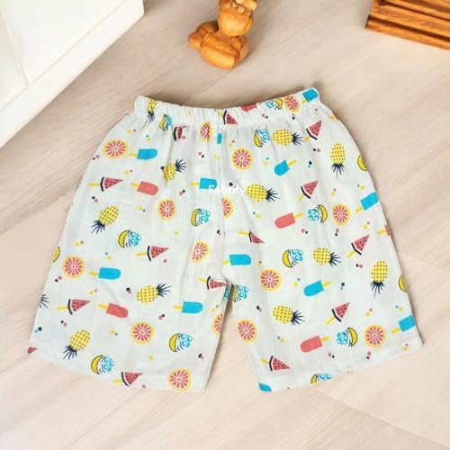 Image of Fabrify Organic Muslin Cotton Baby Top and Bottom Set, Sleepsuit Night Dress, Infant Toddler Clothing