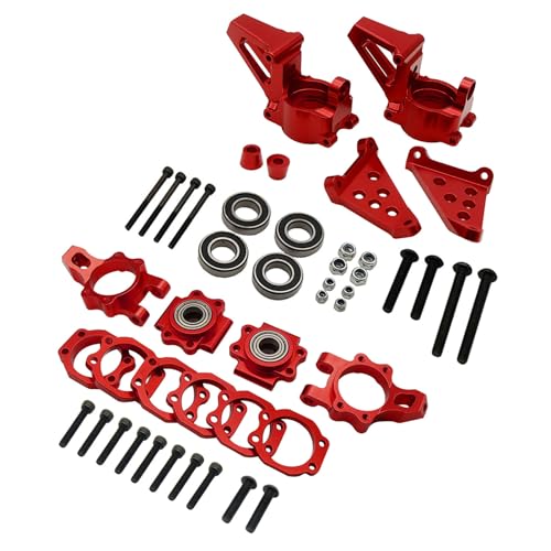 Porte-moyeux alu rouge HPI Baja 5B 5T pour une endurance mécanique supérieure