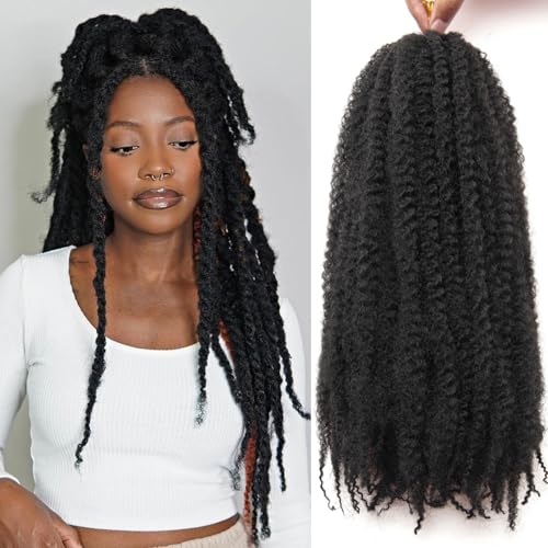 XSASLYET 18 Inch Marley Twist Braiding Hair 8 Packs - Soft Marley Hair for Braiding, Cuban Twist...