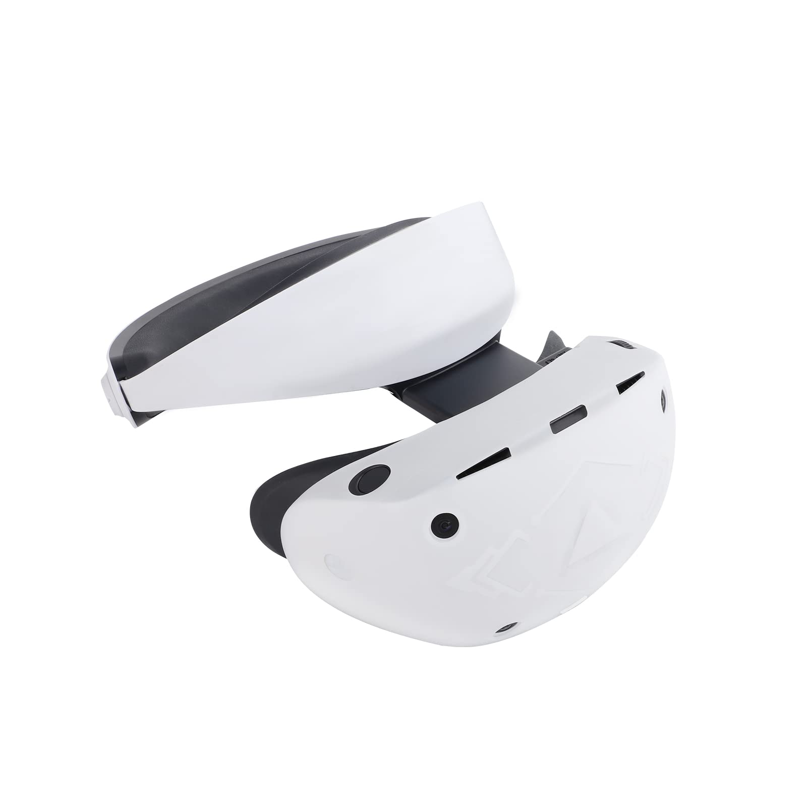 Étui de Protection en Silicone pour PlayStation VR2 Protecteur Couvercle Housse pour Appareils VR Anti-poussière Anti-Rayures Accessoires (Blanc)