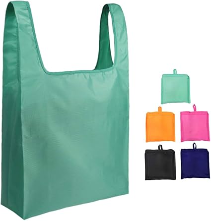 Sild Reusable Shopping Bag Foldable Grocery Bags Eco Friendly Shopping Bags Large Grocery Shopper Tote Bags 5 Pack Mix Color Amazon Co Uk Home Kitchen
