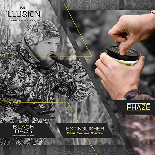 Illusion Systems Bundle - Windfloaters, Extinguisher Deer Call System (Black) & Black Rack Rattling System - Pack Of 3 #TOP4