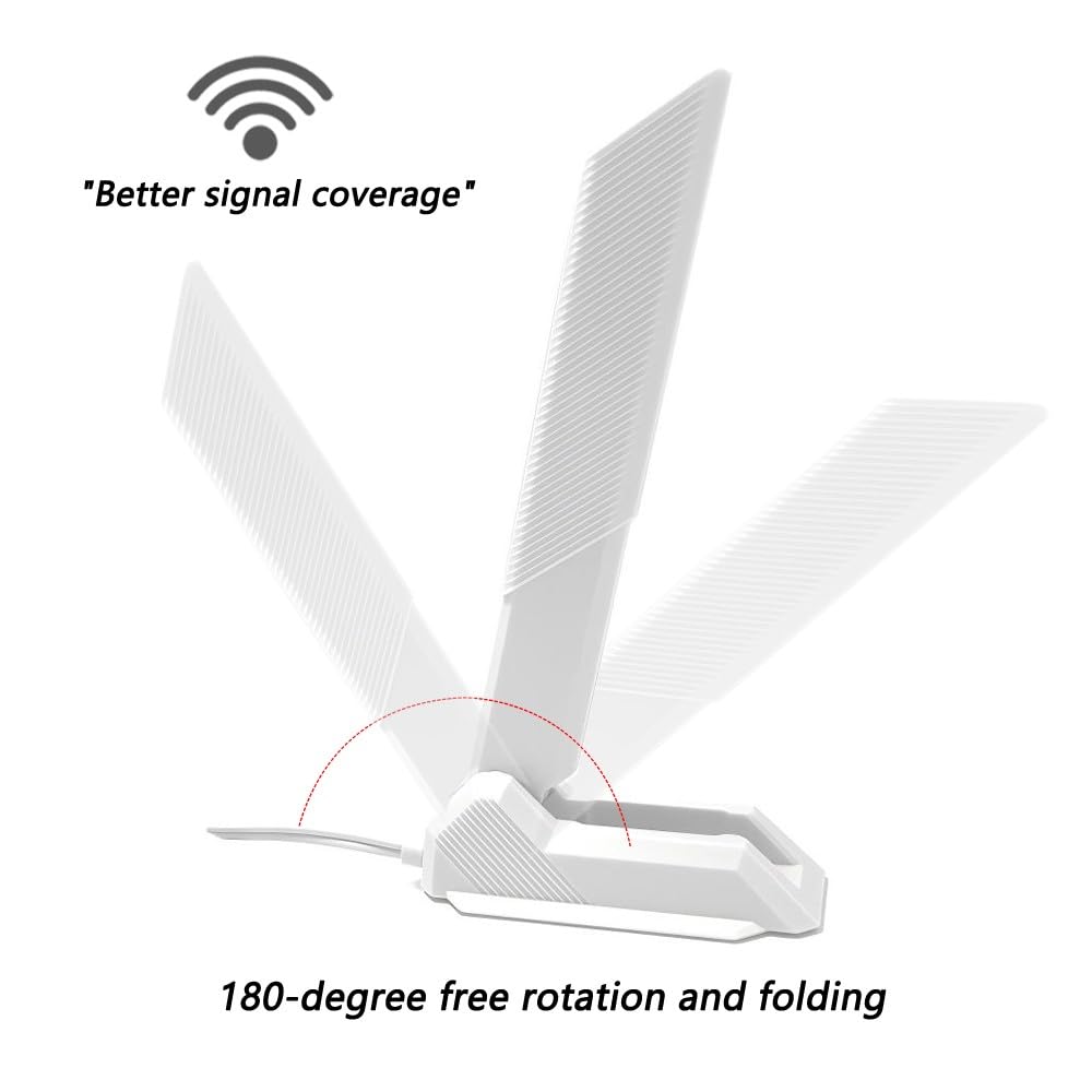 ZAHARA Antenne WiFi 7 pour MSI - WLAN Tri-Bande 2,4/5/6GHz, Compatible avec séries pour MEG, MPG, MAG & Pro (Z890/X870/B860/B850), 5,8 Gbit/s, Câble 82cm, Connexion Rapide (Blanc)