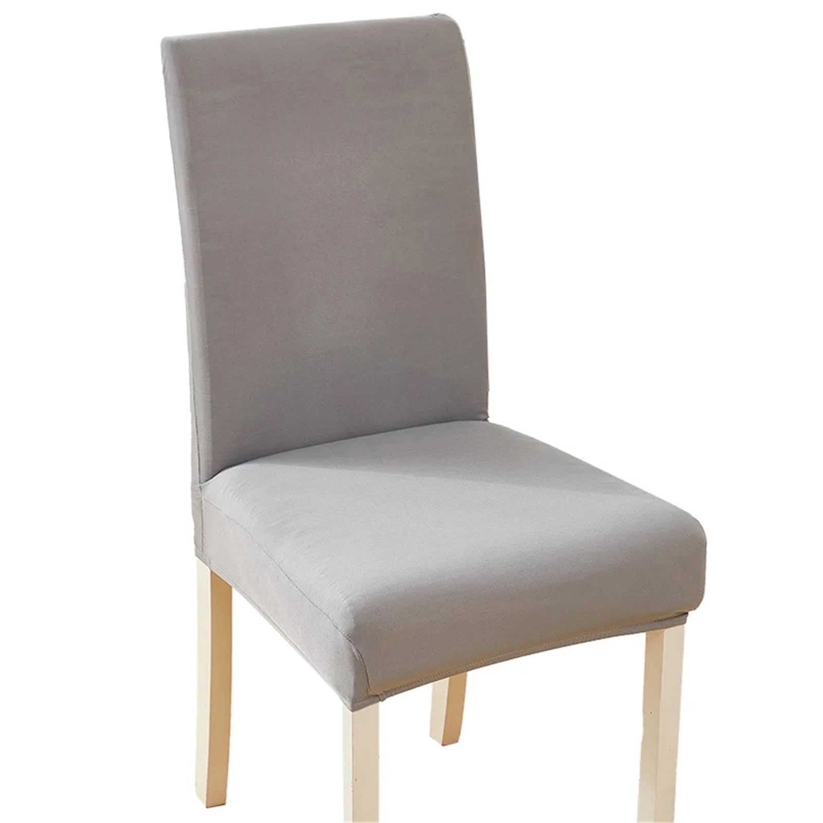 ITRHJTGP Chair Covers Spandex Chair Cover Elastic Home Restaurant Solid Color Slipcover Fabric For Dining Room(Color 02,6 piece)