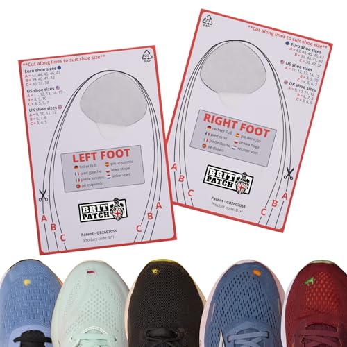 Trainer Armour Big Toe Hole Preventer for running shoes and fabric footwear. Black self-adhesive patches with a clever applicator. Strong and unnoticeable when fitted. Also for footwear repair