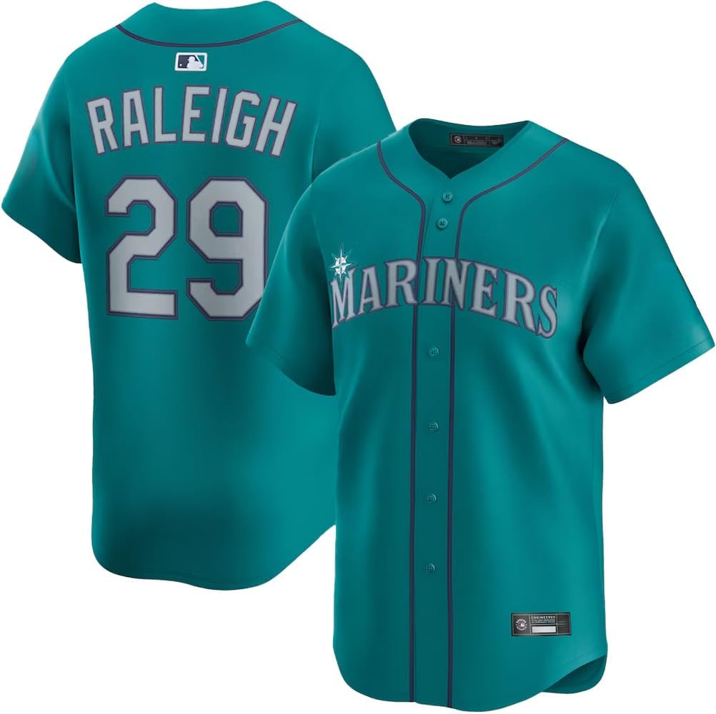 Outerstuff Youth Cal Raleigh Seattle Mariners Alternate Replica Green Jersey