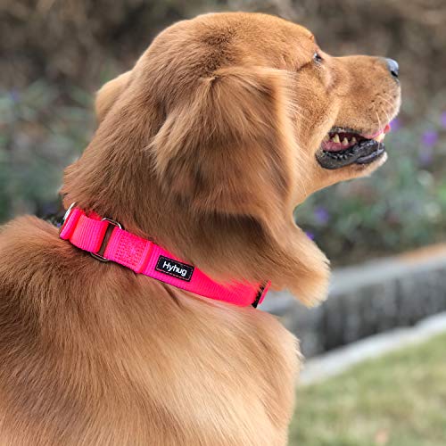 Upgraded Heavy Duty Escape-Proof Martingale Dog Collar For Large Breeds Dogs Comfy And Safe - Walking, Professional Training, Daily Use. (Large, Hot Pink) #TOP1