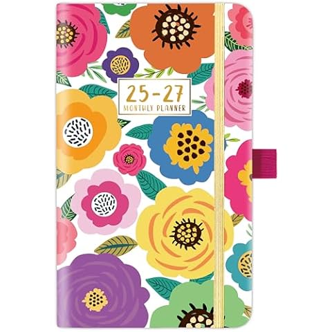 Pocket Planner/Calendar 2025-2027 - Monthly Pocket Planner/Calendar, Jan. 2025 - Dec. 2027, 3.8" x 6.4", 3 Year Monthly Planner, 60 Notes Pages Cover