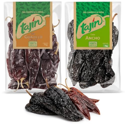 Tajín Dried Ancho & Guajillo Chillies 2 x 75g Mexican Chilli Peppers