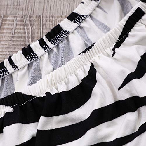 Wing Chair Covers, Ybenwl 2 Pieces Zebra Striped Stretch Wingback Chair Slipcovers Elastic Polyester Spandex Fabric Stretch Sofa Armchair Slipcovers Washable Furniture Protector (White) #TOP3