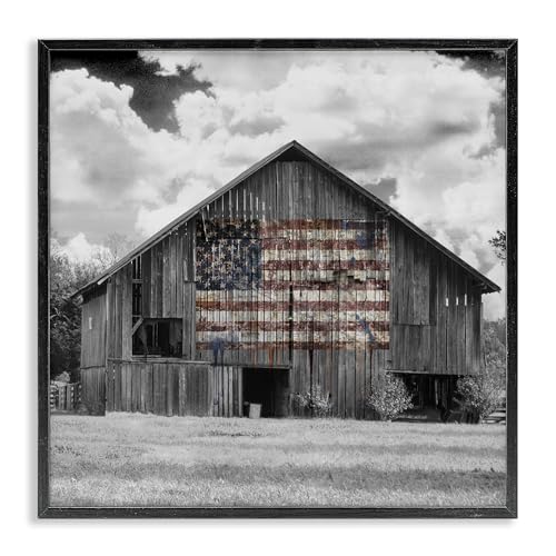 Tableau drapeau américain monochrome Stupell Industries impression giclée
