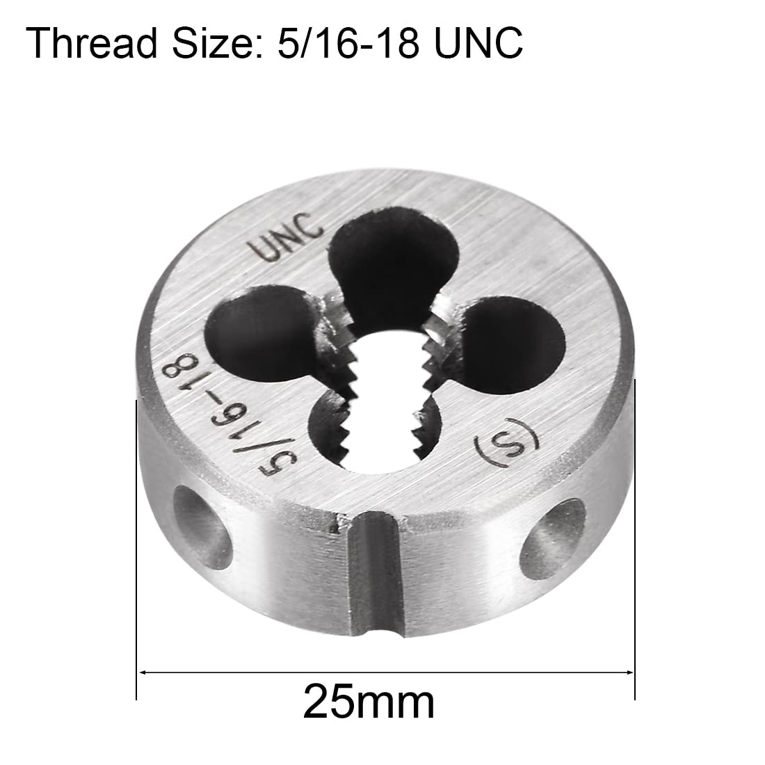 uxcell 5/16-18 UNC Round Die, Machine Thread Right Hand Threading Die, Alloy Tool Steel Screw Thread Cutting Die — Amazon image 2