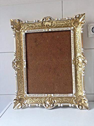 artissimo Marco barroco italiano dorado y blanco barroco 57 x 47 marco de fotos antiguo