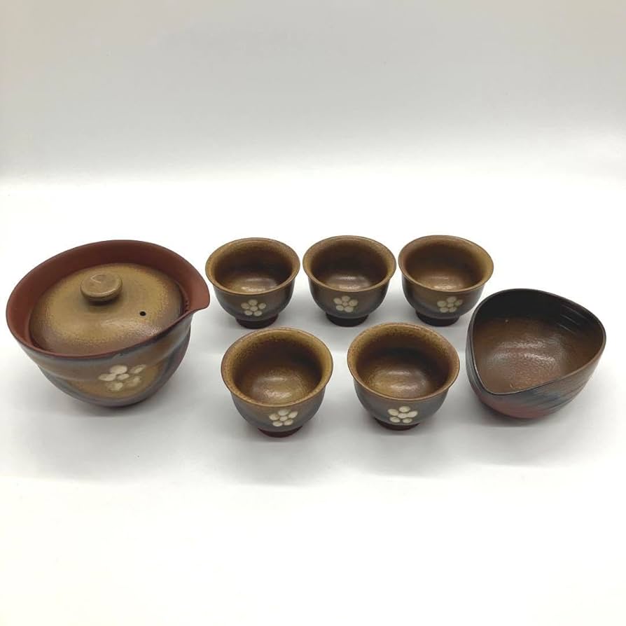 朱泥　唐草文　水指　一位窯　田中一晃　氏作　共箱入 Amazon.co.jp: ヴィンテージ 一位窯 茶器揃え 窯変梅紋 有田焼