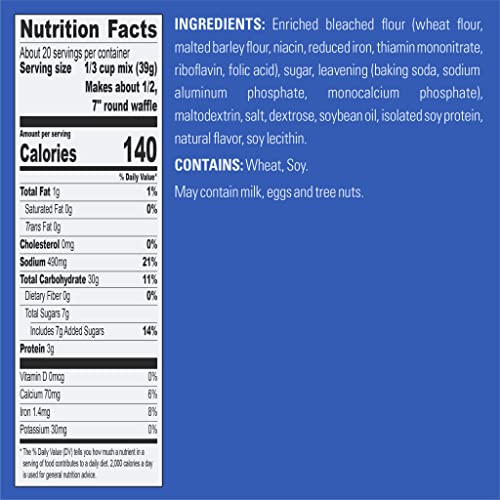 Krusteaz Light & Crispy Belgian Waffle Mix, No Artificial Flavors