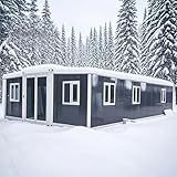 Casa prefabricada de 40 pies plegable con baño y cocina, perfecta para propietarios de viviendas,...