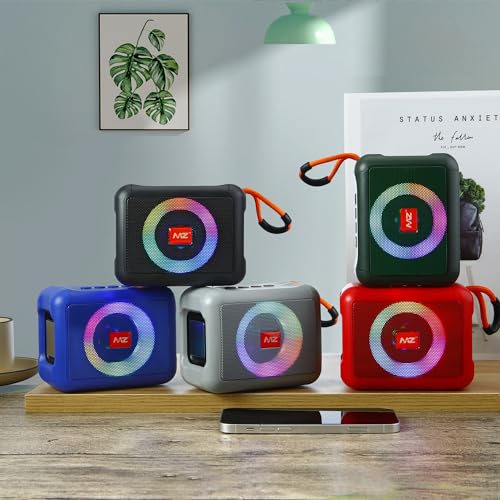 Image of MZ M408SP (Portable Bluetooth Speaker) Dynamic Thunder Sound, in Built RGB Light 5 W Bluetooth Speaker (Red, Stereo Channel)