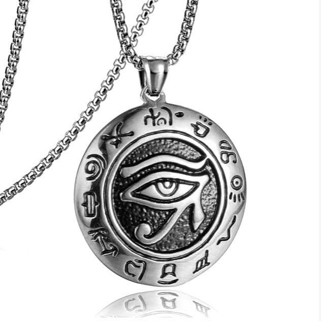 Amazon.co.jp: Silver Necklace Retro Punk Rock Pendant for Men