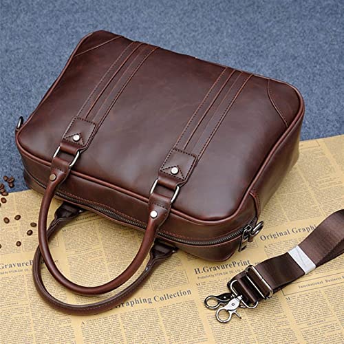 Briefcases Messenger Bags Laptop Bag Business Men Briefcase Document Brown Handbags Laptop Bag Casual Man Shoulder Bags Vintage Travel Bag3
