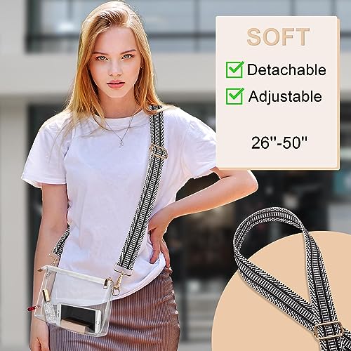 Image of Clear Purse for Women - Stadium Approved Crossbody Bag, Small Stadium Bag for Concerts & Sports Events