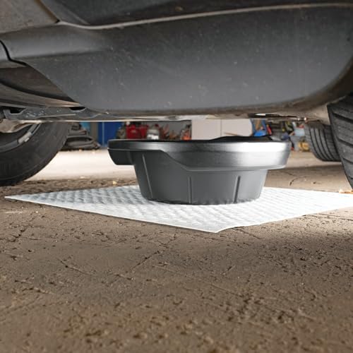 Image of PIG Oil-Only Poly Backed Absorbent Mat Roll | Absorbs up to 7.06 gallons per roll | Heavyweight | 31 inch W x 28.4' L | 10 Pads per roll | PM50824