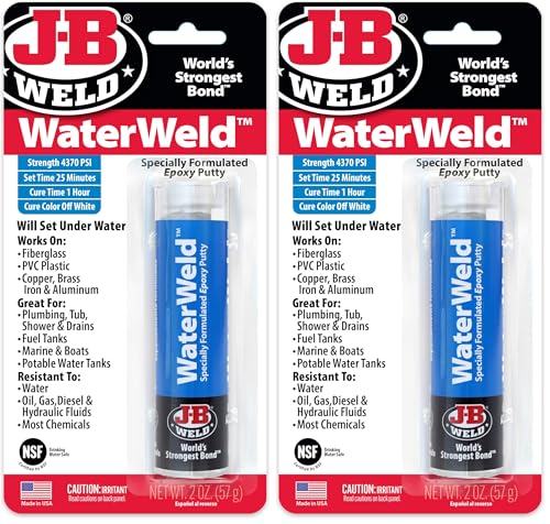 Image of J-B Weld 8277 WaterWeld Epoxy Putty Stick - 2 oz. (Pack of 2)