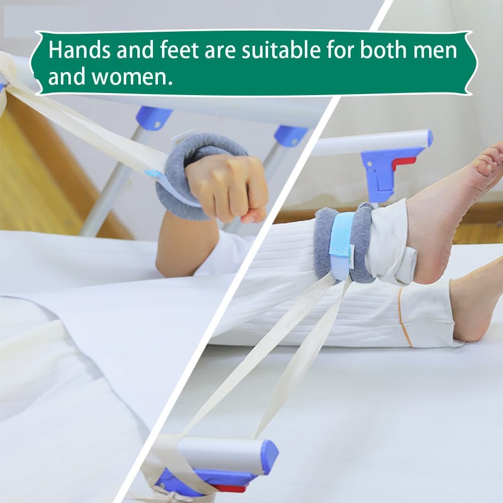 Hospital Restraints Bed Strap,Patient Medical Restraints Limb Holders,Hospital Beds Bed Restraint for Hand, Feet,Ankle or Arm Universal Constraints Control