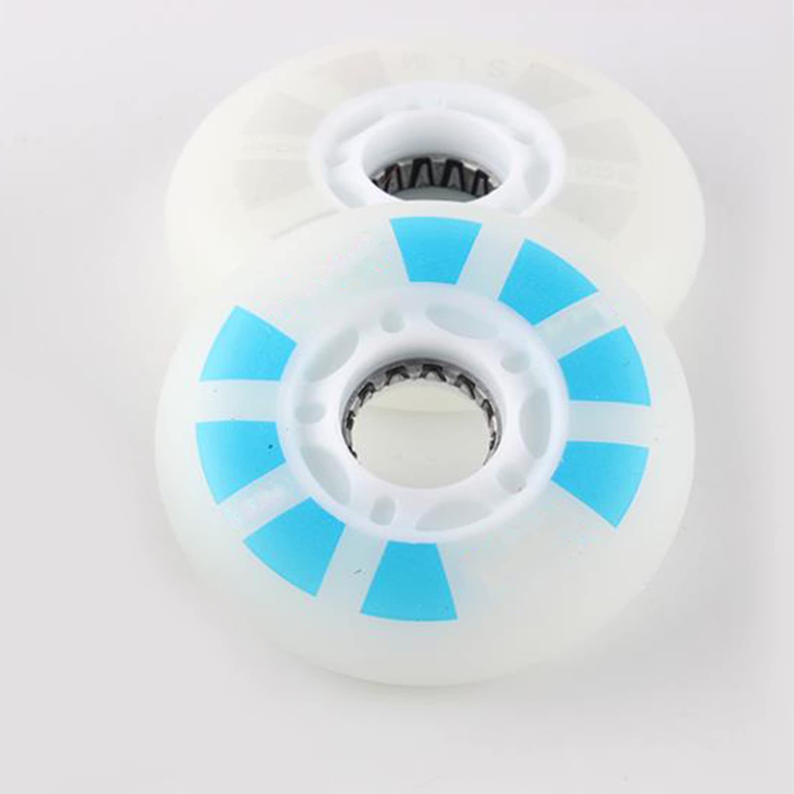 Generico Rotelle per Pattini in Linea Esterno Interno Ruote Luminose A LED da 72 mm, 76 mm E 80 mm, Senza Cuscinetti, Scorrevoli, Sportive, Confezione da 8, 90 A