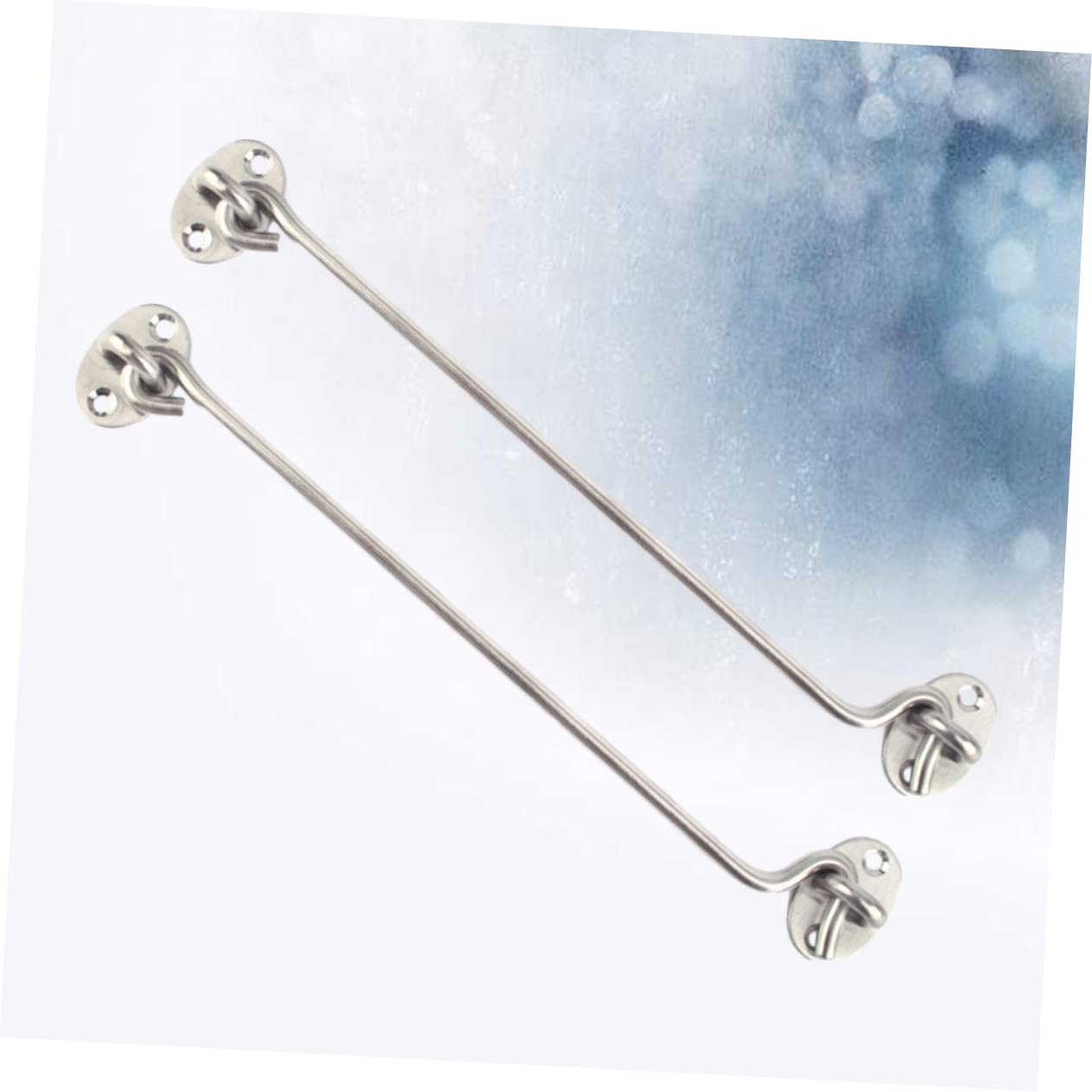 LIFKOME 2pcs Stainless Steel Windproof Hook Hook Latch for Door Window Latch Screws Brass Cabin Door