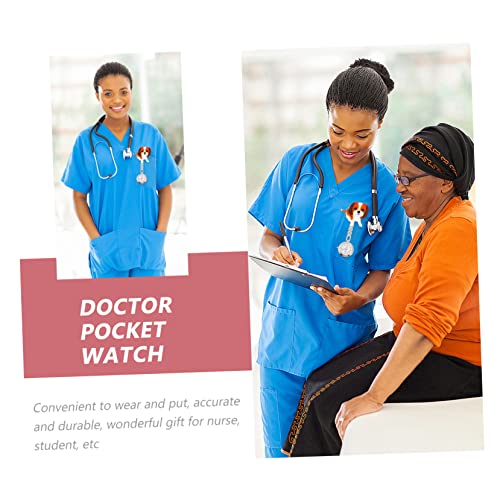 CALLARON 1 Set Zakhorloge Herenhorloges Sleutel Hanger Horloges Arts Horloges Artsen Gift S Horloges Voor Mannen Heren Horloges Fob Klok Horloge Broche Puppy Horloge Ketting Verpleegster - Afbeelding 6