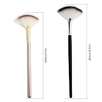 Vista 3 de Pimoys 6 pinceles de abanico para faciales suaves y delgadas, aplicador de cepillo para máscara facial de ácido glicólico, máscara de exfoliación